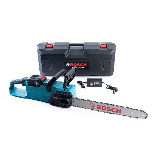Акумуляторна ланцюгова пила Bosch (48V, 12 A/h) Безщіткова АКБ пила Бош шина 45 см для дров 12368 фото