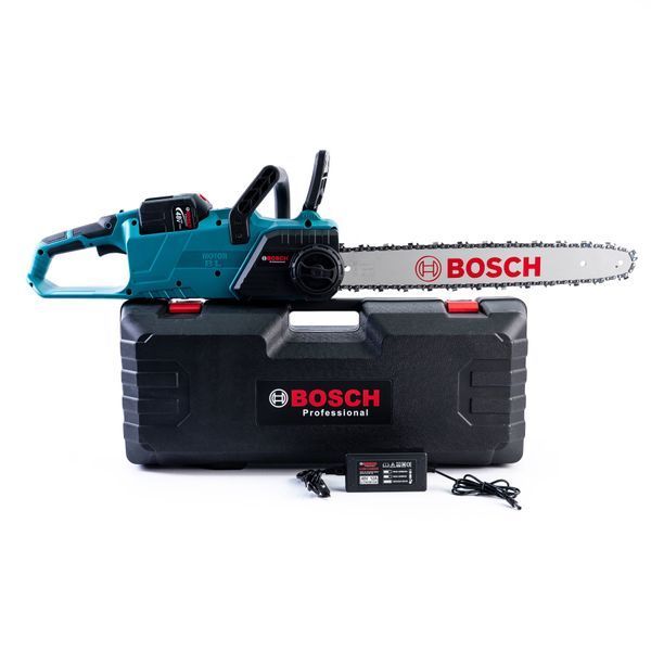 Акумуляторна ланцюгова пила Bosch (48V, 12 A/h) Безщіткова АКБ пила Бош шина 45 см для дров 12368 фото