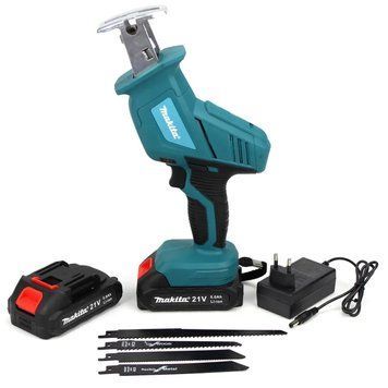 Акумуляторна сабельна пила Makita(18V 4.0Ah). АКБ ножівка Макіта | Тип пили: Шабельна | Живлення: Акумулятор | Число оборотів на холостому ходу: 3000 об/хв | Глибина пропила в дереві: 255 мм | Глибина пропилу в металі: 130 мм, Гарантия 3 года eb-1179-1 фото