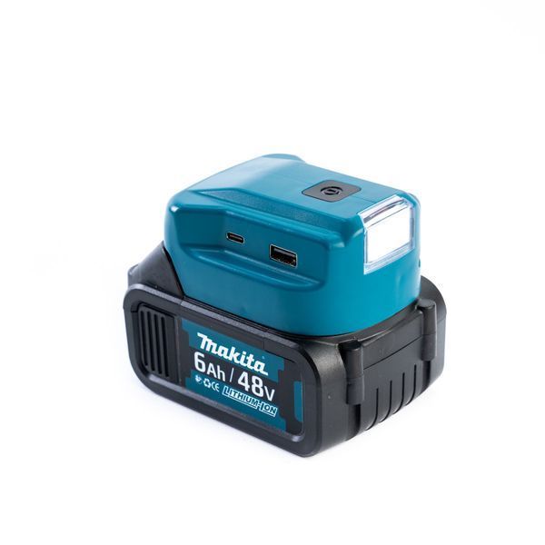 Набір 5в1 Makita 48V &mdash; 3 шт АКБ (Шуруповерт Болгарка, Гайковерт, Перфоратор, Ліхтар) Набір АКБ Макіта | Потужність: 48В | Акумулятор (літій-іонний): - 48V/6.0Ah | Тип двигуна: безщітковий | Число обертів: 0-1500 об/хв | Вага: 1,9 кг, Гарантія 3 роки eb-1135-1 фото