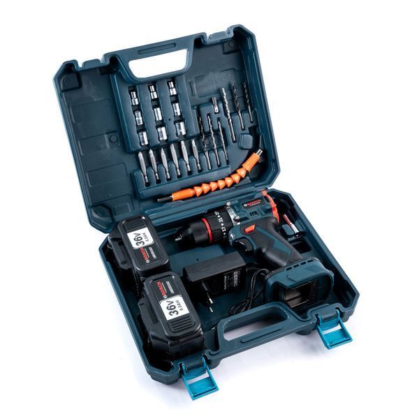 Акумуляторний ударний безщітковий шуруповерт Bosch  (36 V, 6 Ah) Дриль-Шуруповерт Бош із набором 46566 фото