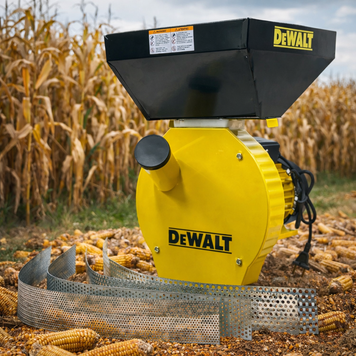 Зернодробилка DeWalt (4.3 кВт, 280 кг/ч). Кормоизмельчитель для зерна и початков кукурузы | Вид - зернодробилка | Тип - молотковая | Режим работы: - продолжительный. | Перерабатываемое сырье - Зерновые/ початки кукурузы | Вес - 18 кг, Гарантия 3 года eb-1051-1 фото