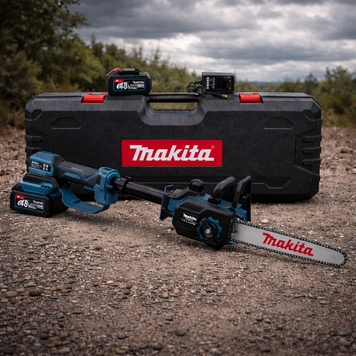 Телескопічна акумуляторна пила Makita (48V, 6Ah) Безщітковий АКБ висоторіз Макіта шина 30см для гілок та дров | Тип: безщіткова | Номінальна напруга: 48 В | Місткість АКБ: 6 А/год | Довжина шини: 30 см | Шаг цепи: 3/8", Гарантія 3 роки 123114-1 фото