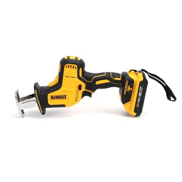 Акумуляторна сабельна пила DeWalt (24V, 4AH) АКБ ножівка Деволт | Тип пили: Cабельна | Живлення: Акумулятор | Кількість ходів на холостому ході: 3300 об/хв. | Глибина пропилу у дереві: 200 мм | Глибина пропила в металі: 100 мм, Гарантия 3 года eb-1180-1 фото