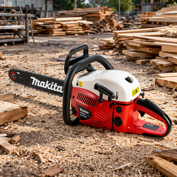 Бензинова ланцюгова пила Makita Red ( 5,5 кВт із шиною 45 см) Потужна бензопила Макіта для дров | Шина та пиляльний ланцюг розміром 45 см є універсальним рішенням для пилу середнього та професійного сегмента. | Перевірена якість, Гарантія 3 роки 156166-1 фото