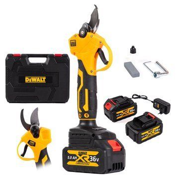 Акумуляторний секатор DeWalt садові ножиці 36V 5Ah 30 мм безщітковий з 2 АКБ | Практичний вибір для дому | Універсальний у застосуванні | Комфортний хват та керування | Довговічна конструкція | Перевірена якість | перевірено | якісно, Гарантія 3 роки 123159-2 фото