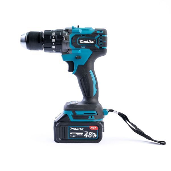 Набір 5в1 Makita 48V &mdash; 3 шт АКБ (Шуруповерт, Болгарка, Гайковерт, Перфоратор, Мініпила) Набір АКБ Макіта | Зусилля затягування (крутний момент), макс: 95 Nm | Діаметр свердління: дерево - 55 мм, сталь &mdash; 16 мм, бетон -18 мм, Гарантия 3 года eb-1055-2 фото