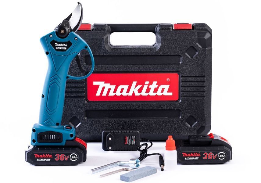 Безщітковий акумуляторний секатор Makita (36V, 5 Ah) Акб секатор макіта садовий електросекатор 30 мм 12361 фото