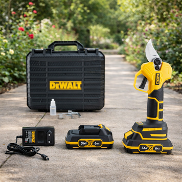 Безщітковий акумуляторний секатор DeWalt (36V, 6 AH) Садовий АКБ секатор Девольт із різом 30 мм | Ємність АКБ: 6А&middot;год | Живлення: акумулятор | Товщина різу: 30мм | Вага: 1,5 кг | Тип інструмента: Акумуляторний секатор, Гарантія 3 роки 48563-2 фото