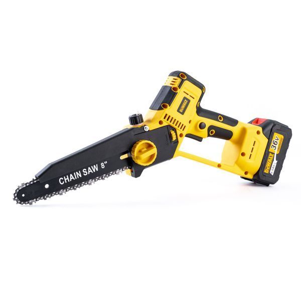 Безщіткова акумуляторна пила DeWalt (36V,6AH) 20 см Мініпила девольт з автоматичним мастилом | Тип двигуна: - безщітковий | Номінальна напруга: - 36В | Ємність АКБ: - 6,0 А&middot;год | Крок ланцюга: - 1/4" | Довжина шини: - 20 см., Гарантія 3 роки eb-1094-1 фото