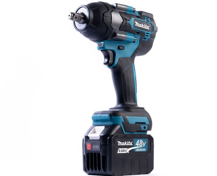 Акумуляторний безщітковий ударний гайковерт Makita 800Hm (48V,9Ah) з набором головок Макіта | Потужність: 48В | Ємність АКБ: 9.0Ah | Число обертів: 0-3000 об/хв | Число ударів: 0-2700 уд./хв | Тип двигуна: безщітковий | Реверс: є, Гарантия 3 года eb-1147-1 фото