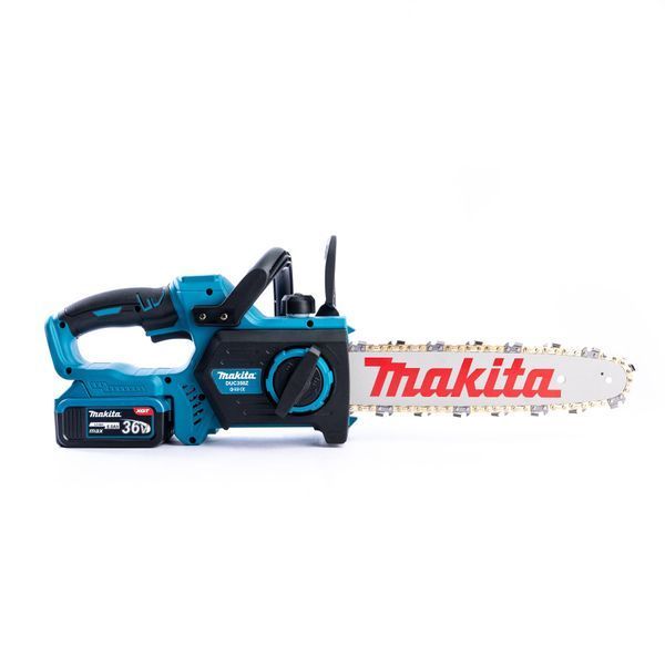 Безщіткова акумуляторна пила Makita (36V, 6 AH) Макіта 30 см з безключовим натягуванням і автоматичним змащуванням ланцюга | Об'єм оливного бака: 150 мл | Тип оливного насоса: автоматичний | Безключове регулювання натягу ланцюга: є, Гарантія 3 роки eb-1057-2 фото