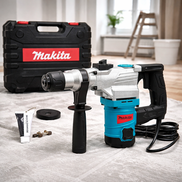 Перфоратор бочковий Makita (1700 Вт, 7 Дж) Мережевий перфоратор Макіта з патроном sds-plus у кейсі | Енергія удару, Дж: 7,0 | Номінальна частота обертання патрона, об/хв: 890 | Максимальна кількість ударів, уд./хв: 4050 | Вага кг: 5, Гарантія 3 роки 542655-2 фото