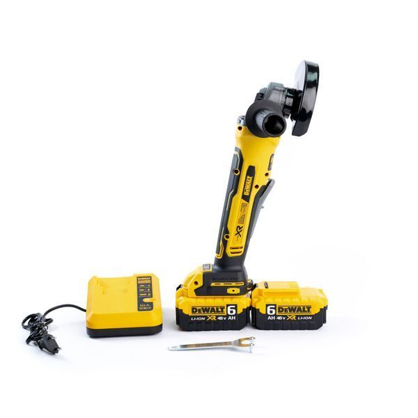 Безщіткова акумуляторна болгарка DeWalt (48V, 6AH) Кутова шліфувальна машина Девольт 125 мм 416888 фото