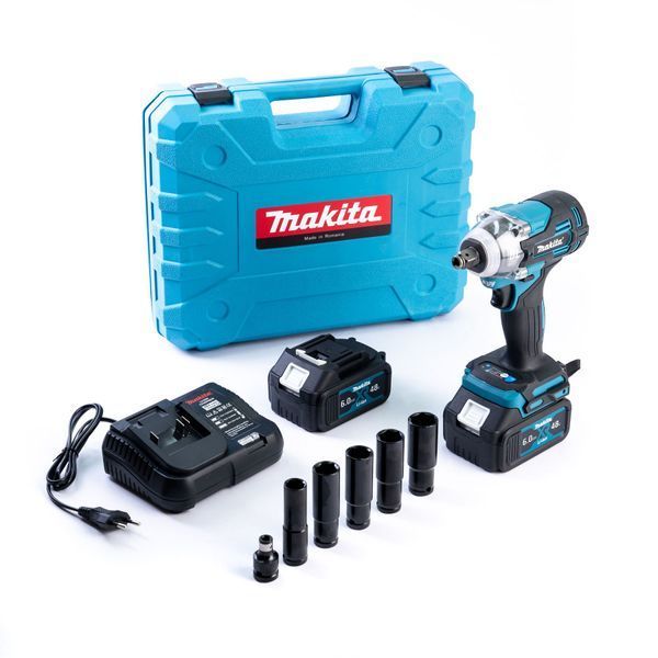 Безщітковий акумуляторний ударний гайковерт Makita 500Hm (48V, 6AH) з набором головок Макіта | Підсвітка робочої зони: - є | Індикатор заряду: - є | Реверс: - є | Кількість режимів роботи: - 4 | Час заряджання: - 1,5 година, Гарантия 3 года eb-1064-2 фото