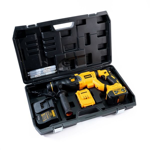 Бесщеточный аккумуляторный перфоратор DeWalt (36V, 6AH) Трёхрежимный перфоратор Деволт с 2 АКБ | Мощность: - 36В | Число оборотов: - 0-1550 об/мин | Количество ударов в минуту: - 5350 уд/мин. | Сила удара: - 2,6 Дж | Вес: - 2,3 кг, Гарантия 3 года 12316-1 фото