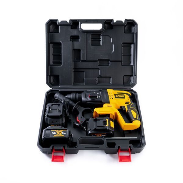 Бесщеточный аккумуляторный перфоратор DeWalt  (36V, 6AH) Трёхрежимный перфоратор Деволт с 2 АКБ 12339 фото