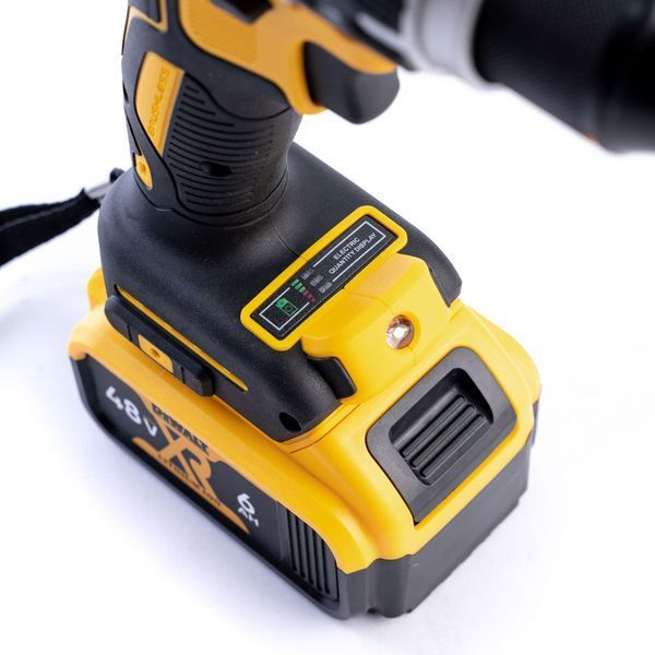 Акумуляторний ударний дриль-шуруповерт DeWalt (48V, 6AH) Безщітковий із великим набором Деволт | Потужність: 48 В; | Число обертів: 0-1500/3500 об/хв; | Крутний момент: 94 Нм; | Діаметр свердління: дерево - 60 мм, сталь - 20 мм;, Гарантия 3 года eb-1065-1 фото