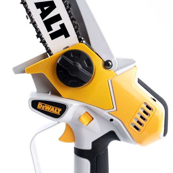 Бесщеточная аккумуляторная цепная мини-пила DeWalt  (24V, 5AH) Пила Деволт с шиной 15 см с двумя акб 95521 фото