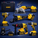 Набір акумуляторний DeWalt 5в1 48V (Шуруповерт + Гайковерт + Перфоратор + КШМ + Циркулярка) АКБ набір Деволт 5в1 (48V 6Ah) 123115 фото 1