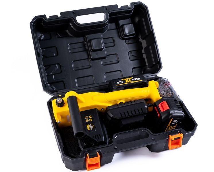 Акумуляторна ланцюгова пила DeWalt (48V, 6 Ah) Безщіткова АКБ пила Девольт із шиною 30 см для дачі | Об'єм оливного бака: 120 мл | Тип двигуна: безщітковий | Тип масляного насоса: напівавтоматичний | Безключова натяжка ланцюга: є, Гарантия 3 года eb-1152-2 фото