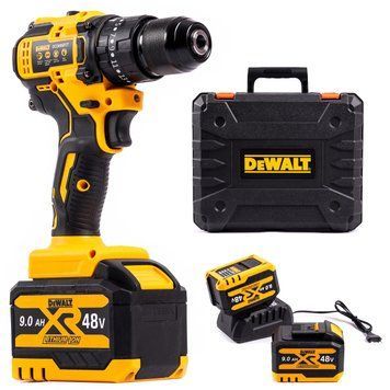 Аккумуляторный ударный шуруповерт DeWalt 48V 9Ah бесщеточный с набором в кейсе | Практичный выбор для дома | Универсален в применении | Комфортный хват и управление | Долговечная конструкция | проверено | качественно | надежно, Гарантия 3 года 12385-2 фото