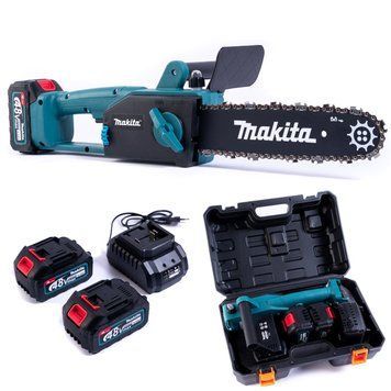 Акумуляторна пила Makita (48V,6Ah) Безщіткова АКБ пила Макіта з шиною 30 см для гілок і дров | Число обертів холостого ходу: 5500 об/хв | Об'єм оливного бака: 120 мл | Тип оливного насоса: напівавтоматичний | Вага: 4.8 кг, Гарантія 3 роки eb-1153-2 фото